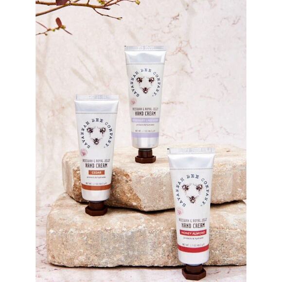 Savannah Bee Hand Cream Gift Set| Honey Almond,Cedar,Rosemary Lavender 1.7oz x 3 - Picture 1 of 2